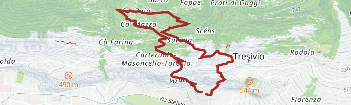 Route map: Poggi-Montagna Itinerary (GAL VALTELLINA call)